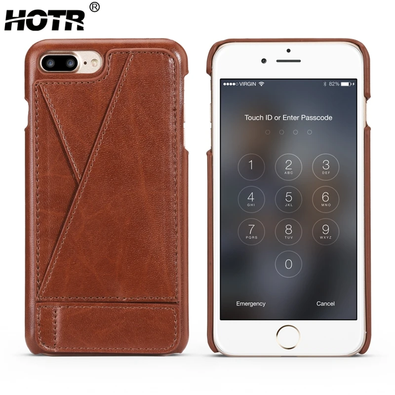 

HOTR Multifunctional Luxury PU Leather Case Cover For Iphone 7/8 Card Slot Phone Back Case Bag For Iphone 7P 8P With Card Pocket