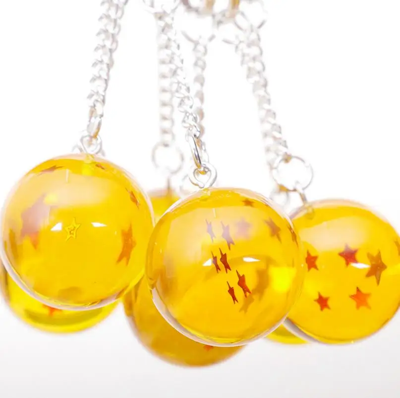 

1Piece 2.7cm Anime Dragon Ball Z New In Bag 7 Stars Crystal Balls Keychain Pendant Kakarotto PVC Action Figures Toys For Kids