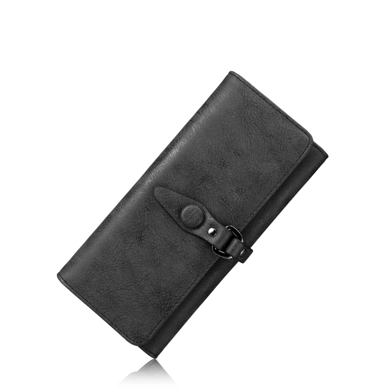 Koop Realer Brand Multi Card Vrouwen Portemonnee Nieuwe Ontwerp Kunstmatige Lederen Portemonnee Vrouwelijke Stijlvolle Eenvoud Vrouw Portemonnee Lange Dame Kaart