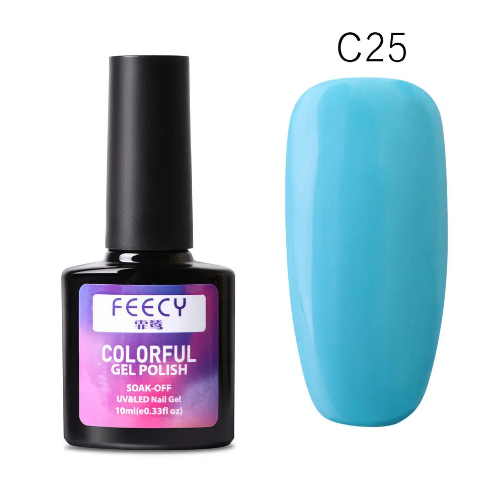 Feecy C25 УФ гель лак для ногтей светодиодный набор гель-лаков для ногтей Красивая гелевая краска впитываемый гель лак для ногтей маникюр праймер для ногтей - Цвет: Feecy C25