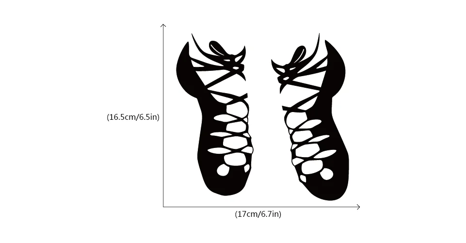 Виниловая наклейка на стену для ирландского танца, модная красивая танцевальная обувь, Настенная Наклейка для туалетной комнаты, спальни, домашний декор TS057