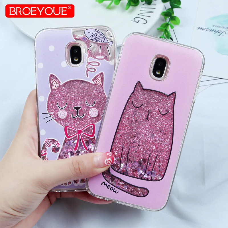 

Liquid Love Heart For Samsung Galaxy J3 2017 J330 Case Soft TPU Quicksand Bling Case For Galaxy A3 A5 A7 J3 J5 J7 2016 2017 Capa