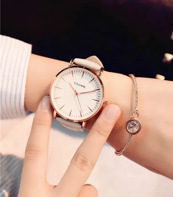 

ulzzang Women Watches Luxury Leather Casual Fashion Brand 2017 Dress Quartz Wristwatches Women Ladies Watch