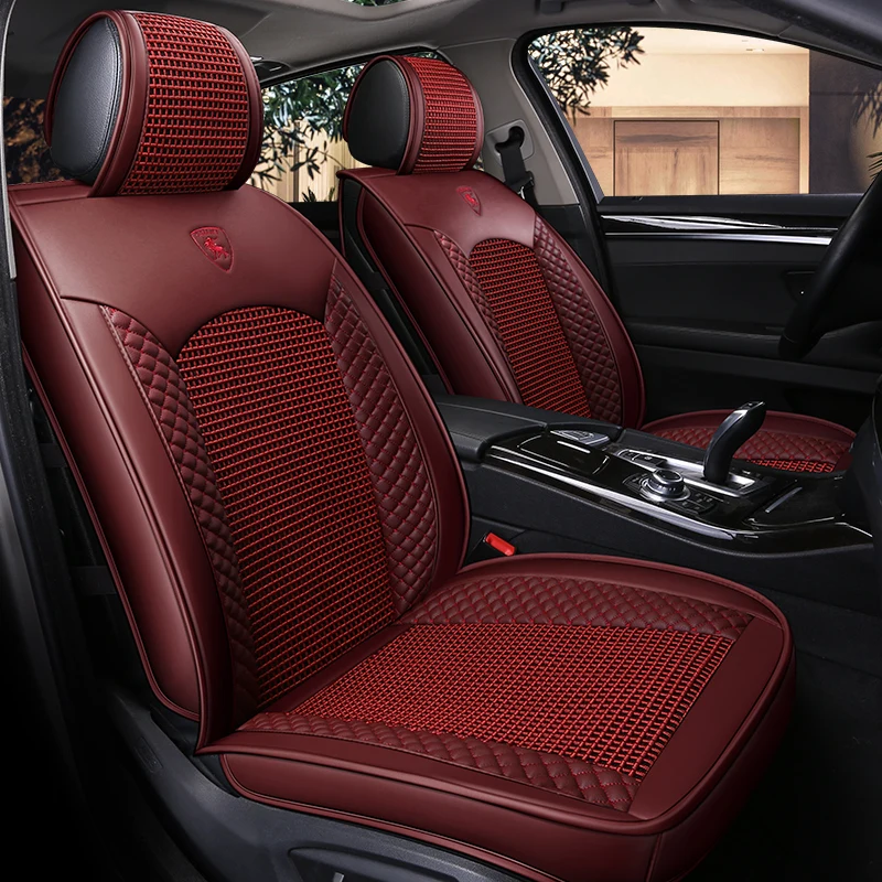 Кожаные льняные Чехлы для автомобильных сидений Toyota Lada kalina granta priora renault loganNissan