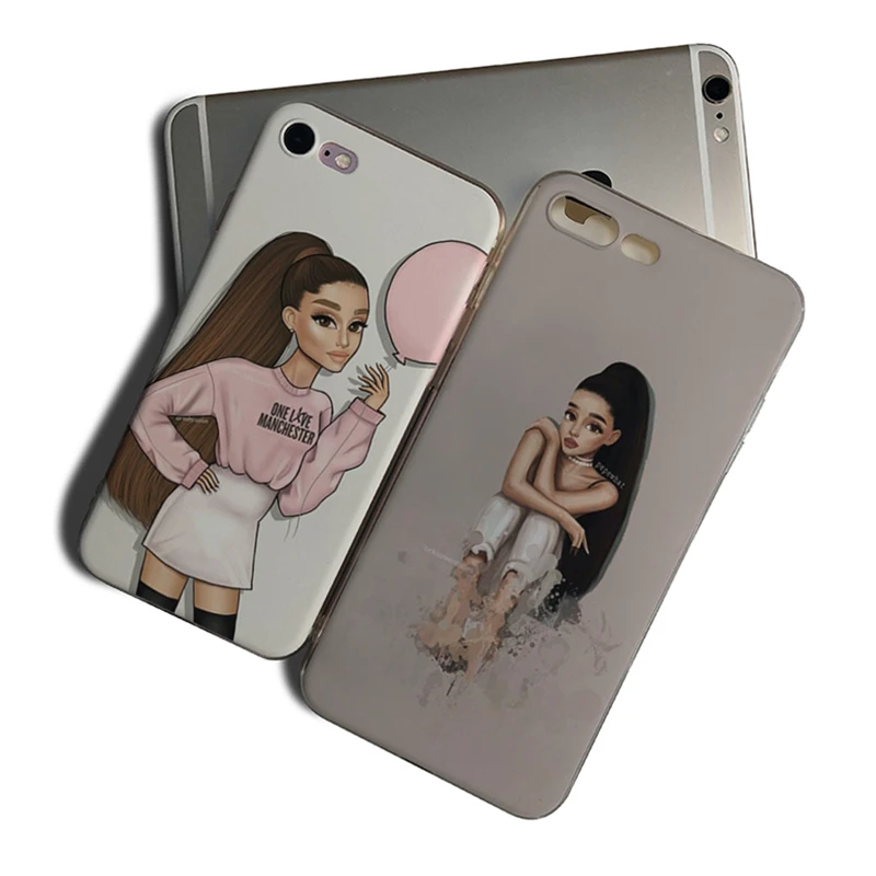 

IMIDO Ariana Grande Capa Cell phones case cover For Iphone 7 8 7PLUS 8PLUS X XS XR XSMAX 5 5S SE 6 6S 6PLUS 6S PLUS