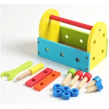 Дети игровой набор инструментов взять вместе коробки для инструментов и интимные аксессуары ролевые игры деревянный игрушечные лошадки детей