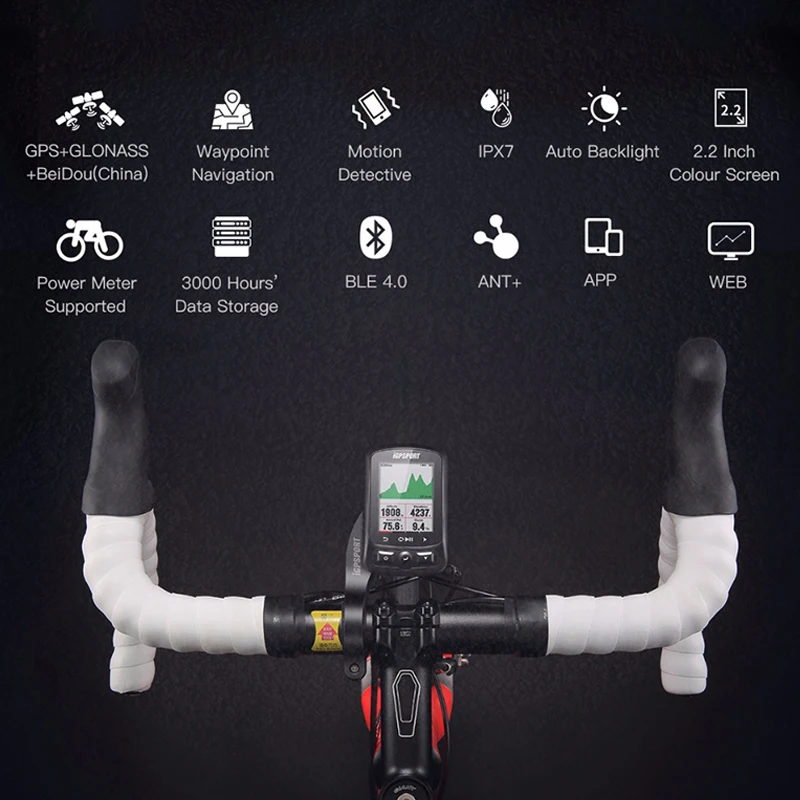 IGPSPORT Igs618 GPS Fahrrad Computer Ant + Drahtlose Tacho Wasserdichte Fahrrad Computer Bluetooth