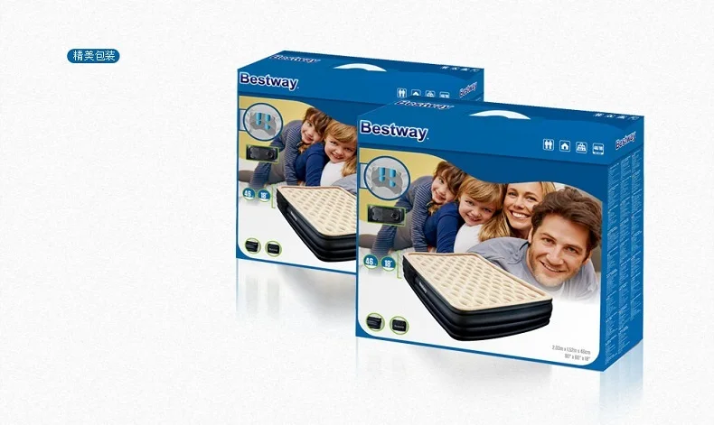 67598 Bestway 191x97x43 см краеугольный двойной надувной матрас со встроенным насосом переменного тока 75x38x1" внутренний надувной матрас со встроенной сумкой для хранения подушек