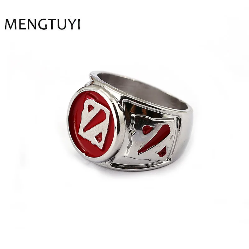 J Store Game Dota 2 кольца с логотипом для мужчин Dota2 Ti8 кольцо из металлического сплава