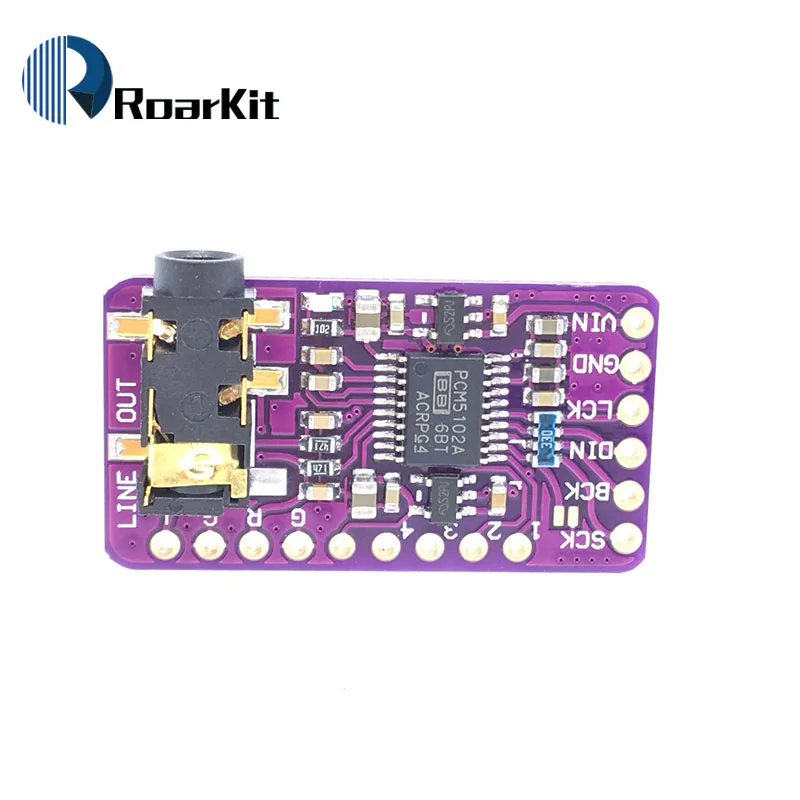 Интерфейс I2S PCM5102 DAC декодер модуль проигрывателя для Raspberry Pi pHAT плата формата
