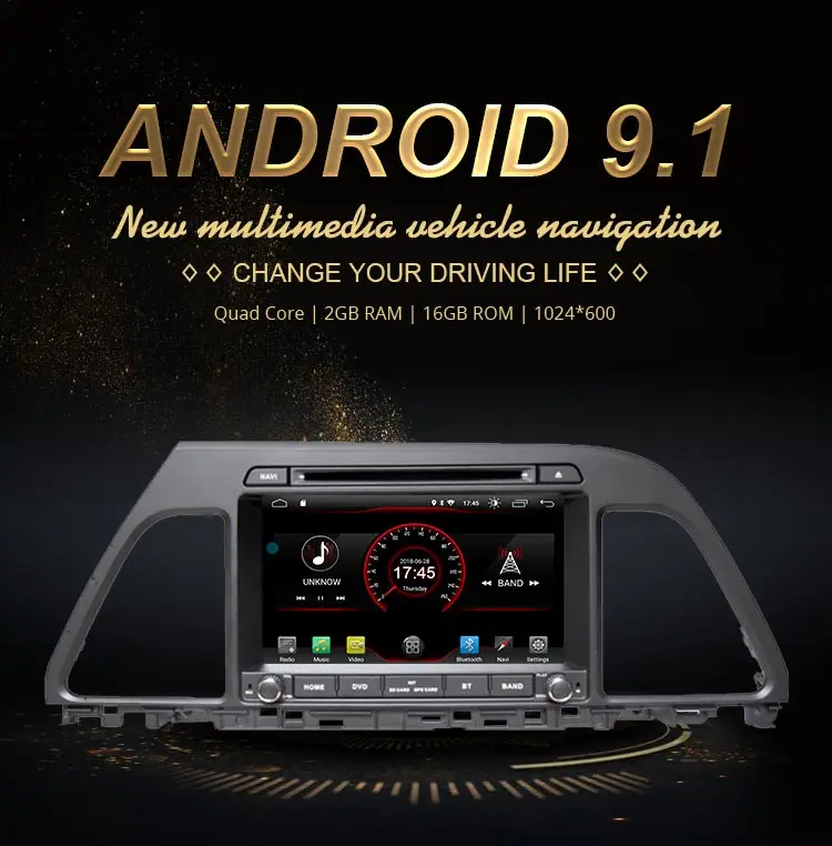 Cheap JDASTON Android 9.1 Car DVD Player For HYUNDAI Sonata 2015 2016 Multimedia GPS Navigation 2 Din Car Radio Audio Stereo WIFI 1