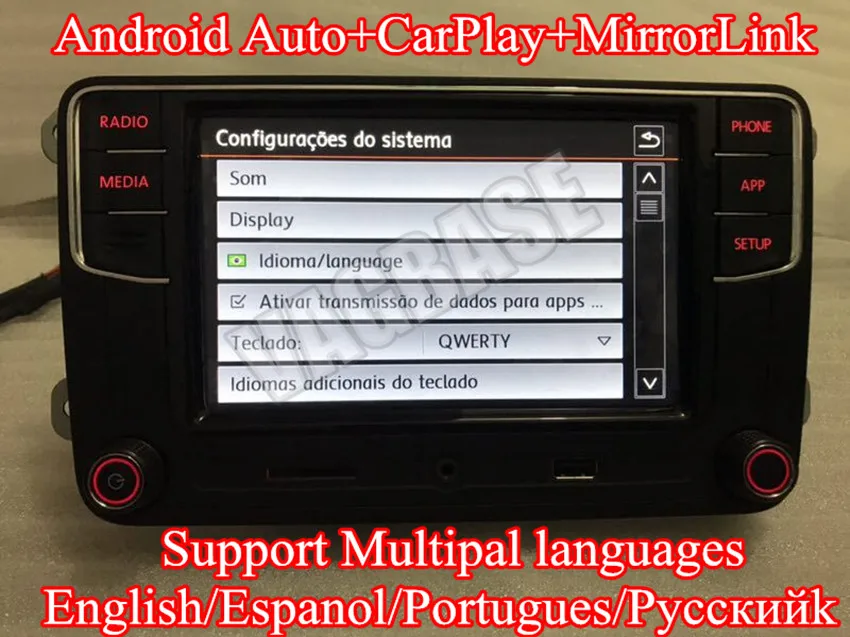 Carplay Android Авто RCD330 R340G плюс noname радио RCD340G для VW Tiguan Golf 5 6 MK5 MK6 Passat Polo 6RD 035 187 B