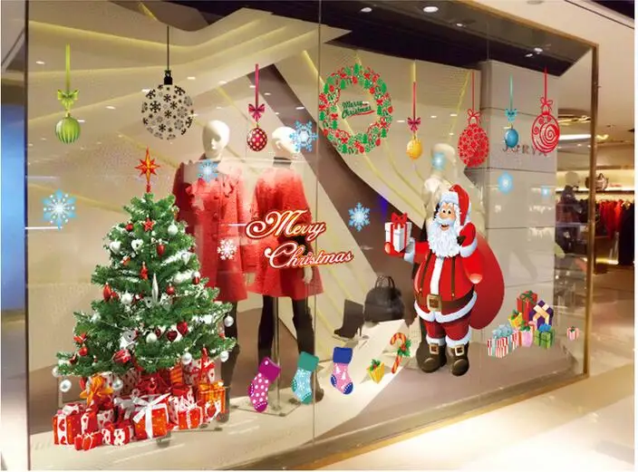 Online get cheap cartoon kerst wallpapers aliexpress.com ... Woonkamer kerst decoratie