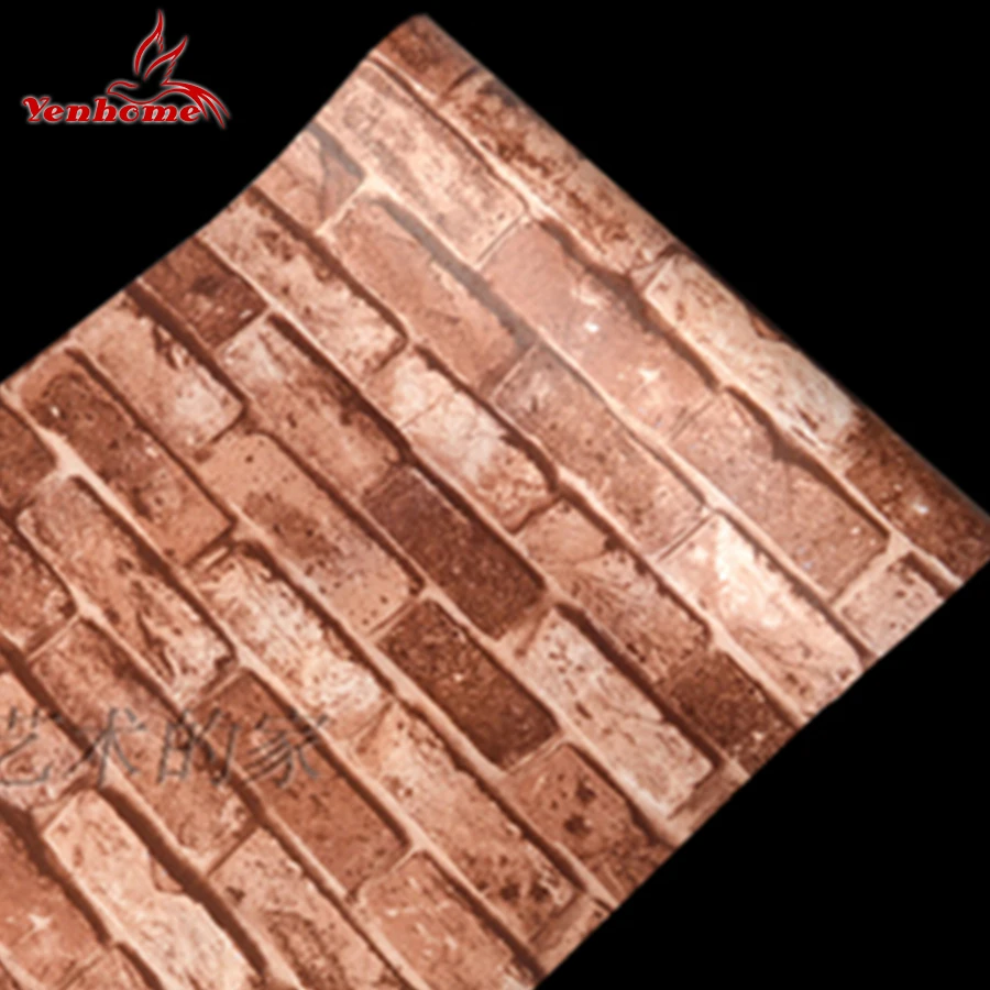 045m5m Roll PVC Vinyl Modern Faux Brick Brick