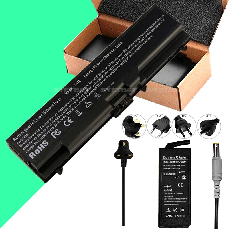 Зарядное устройство для ноутбука/Аккумулятор для lenovo Thinkpad T410 T420 T510 T520 E520