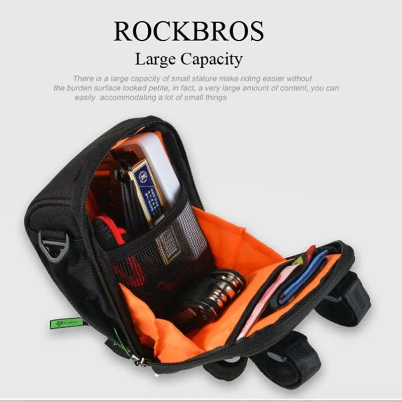 ROCKBROS велосипедная Сумка Передняя водонепроницаемая сумка на руль