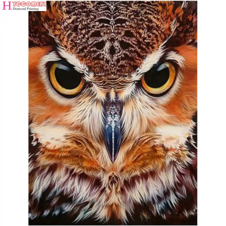 5D Diy алмазная живопись Кот Волк филин член Лебедь Единорог Алмазная вышивка