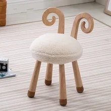 FREE SHIPPING U-BEST Wood Stool Baby Chair Kids Learn Chair Rabbit Ears Little Stool,goad shape stool cafe stool orange color furniture free shipping coffee milk tea table lifting chair supermarket food market stool
