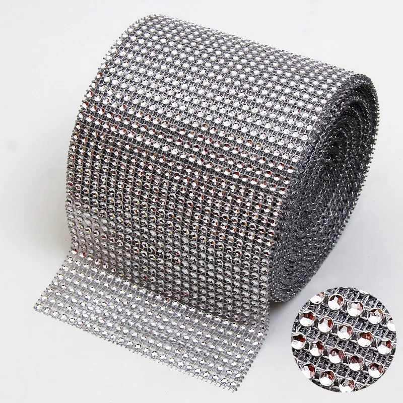 

91.5cm Fashion Rhinestone Chain Diamond Mesh Trim Wedding Decorations Bling Party Crystal Ribbon DIY Crafts Events Supplies.q
