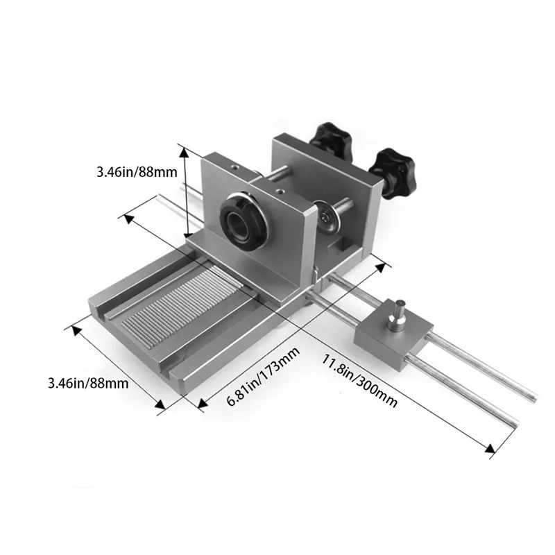 3 in 1 Drill Punch Locator Cabinet Hardware Jig Drill Guide Furniture Woodworking Joinery Drilling Dowelling Hole Saw Adjustable (3)