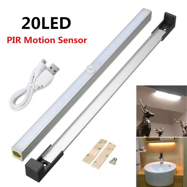34cm Pir Motion Sensor Super Bright 20 Led Bar Light Wireless 34cm Pir Motion Sensor Super Bright 20 Led Bar Light Wireless Strip Lamp Under Cabinet