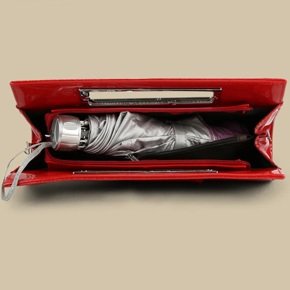 Корейская лакированная сумка-клатч из искусственной кожи аллигатора, Женская квадратная сумка на плечо, маленькая дамская сумочка, вечерняя сумочка, красная женская сумочка