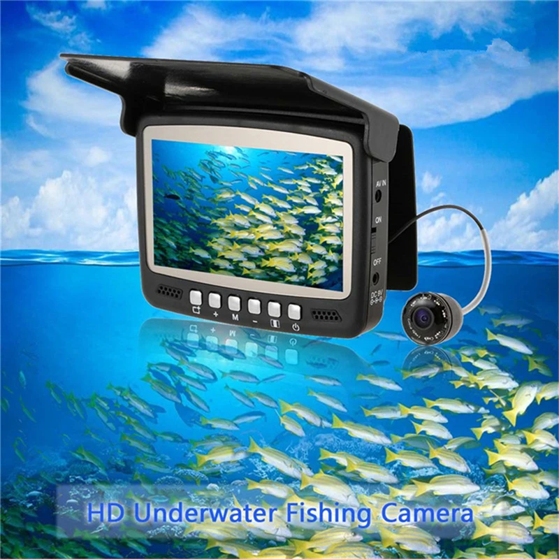 YUMEIQUN 15 М Подводная рыболовная камера водонепроницаемая HD 1000TVL камера для зимней рыбалки 4,3 дюймов монитор Fishfinder камера ИК светодиодный
