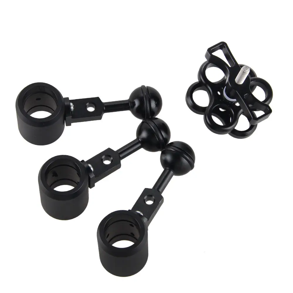 24mm Ball Mount Support Bracket Scuba Diving Flashlight Butterfly Clip