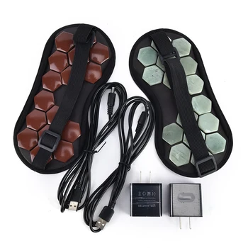 

1PCS Physical Therapy Nature Jade Stone Germanium Tourmaline Sleep For Travel Office Use Face Eye Mask