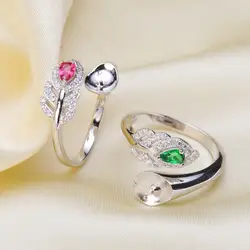 Низкая оптовая цена металлического сплава кольцо настройки Ювелирные изделия из жемчуга аксессуары кольцо хвост кольцо женщина ювелирных