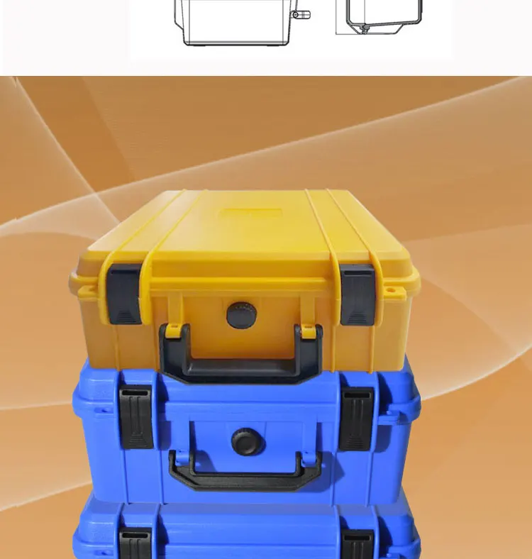 SQ2620 ударопрочный полипропиленовый Простой пластиковый чехол для инструментов с поролоном внутри