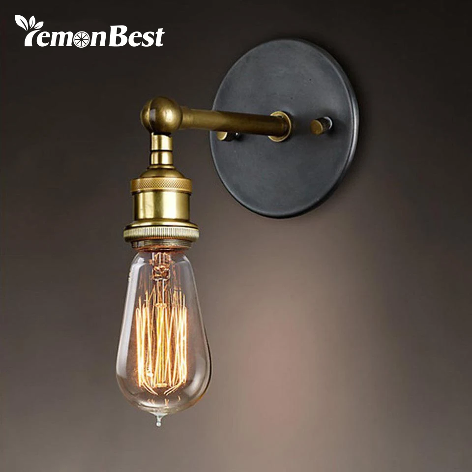 

Modern Vintage Loft Adjustable Industrial Metal Wall Light retro brass wall lamp country style Sconce Lamp Fixtures