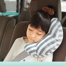 Новые милые полосатые автомобильное детское подушка для шеи ремень подплечники покрывало для автомобильного сиденья шеи Отдых, сон туда и обратно Автомобильная Поддержка Подушка для подушки