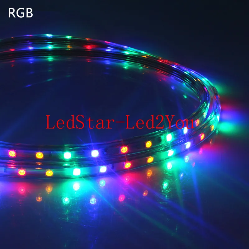 Светодиодная лента RGB 20 М 5050 220 В 3528 веревочное освещение для наружного сада