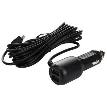 

2019 3.5meter 5V 3.5A Mini USB Car Charger With 2 USB Port For Car DVR Camera GPS Video Recorder, Input DC 8-36V