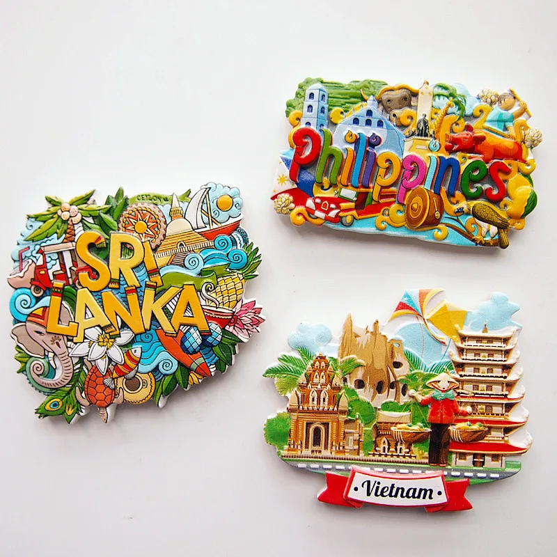 Philippines Vietnam Tourism Souvenirs Resin Fridge Door