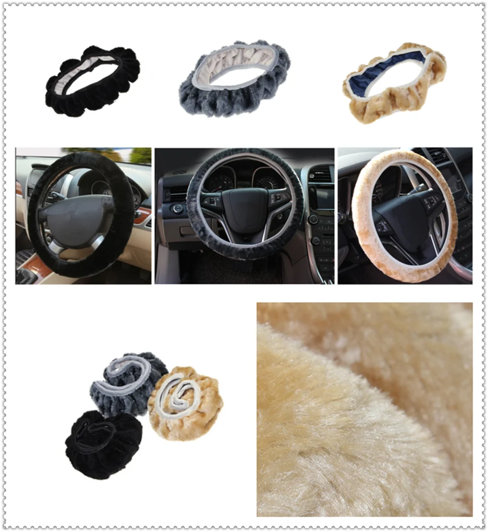 Car steering wheel cover plush super soft handle telescopic for Volkswagen VW B6 Jetta Mk5 MK6 Any Cars | Автомобили и мотоциклы