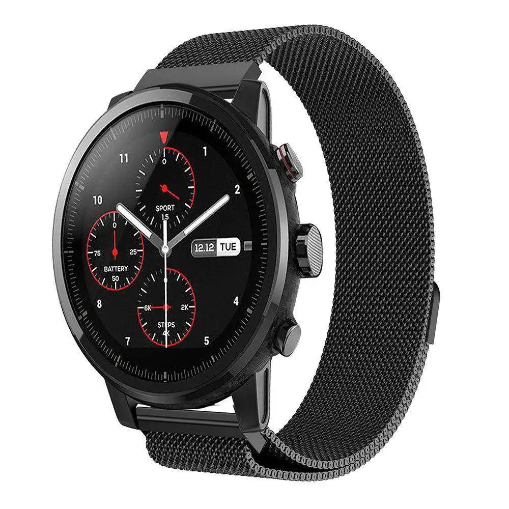 Миланская петля браслет из нержавеющей стали для оригинального Xiaomi Huami Amazfit Stratos 2