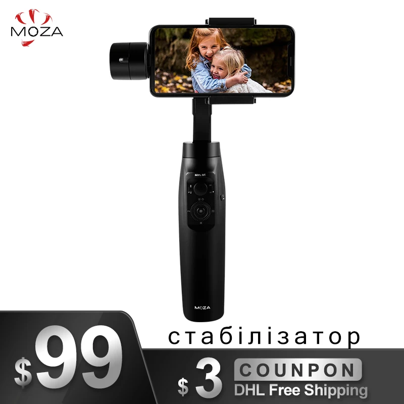 3 осевой карданный стабилизатор MOZA Mini Mi mini mi для iPhone X 8 Plus Samsung S9 S8 S7 Huawei Gopro 6 5 PK Zhiyun