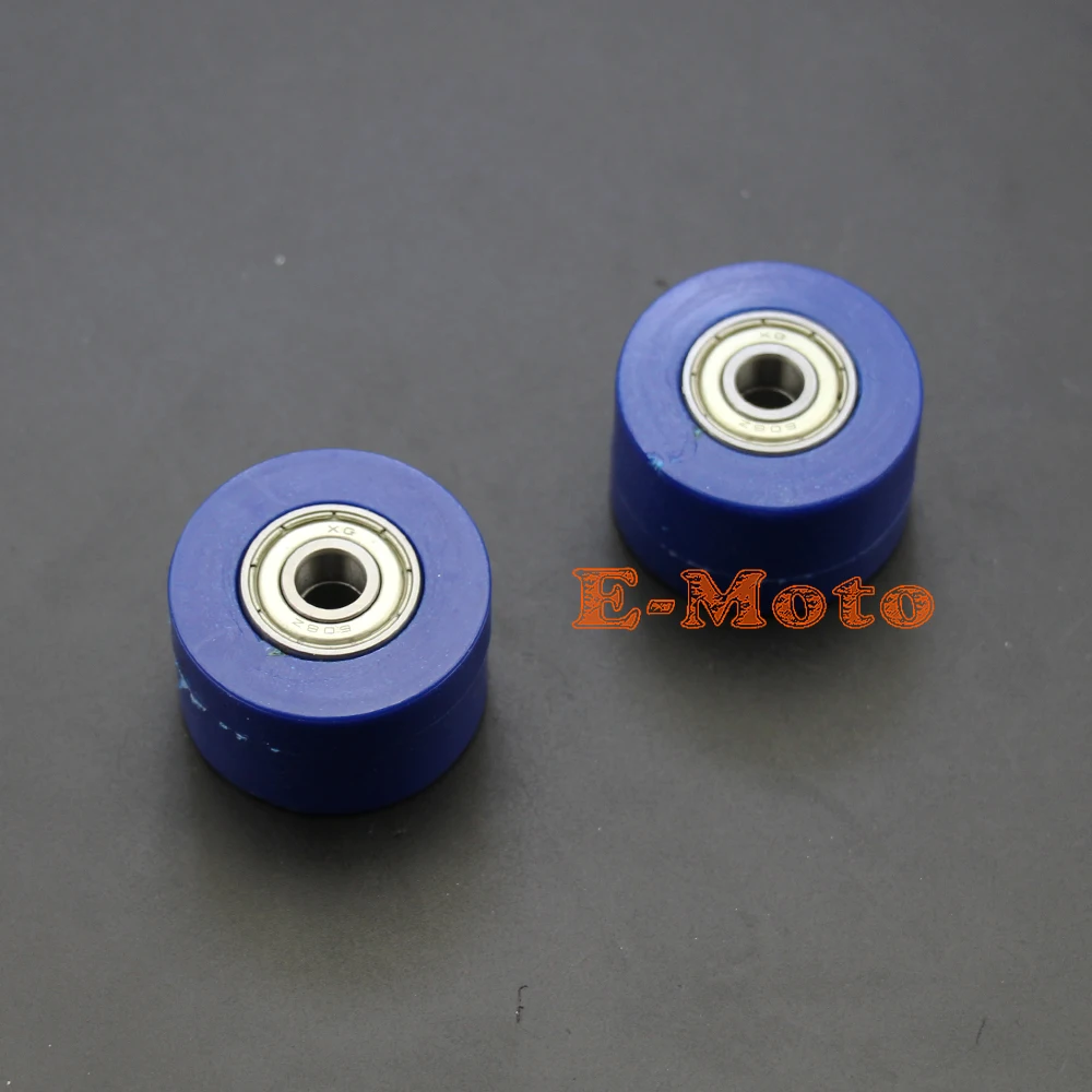 New 2PCS Blue 8mm Chain Roller Slider Tensioner Wheel Guide For Pit Dirt Bike Motorcycle ATV CRF RTF-M234568 E-Moto