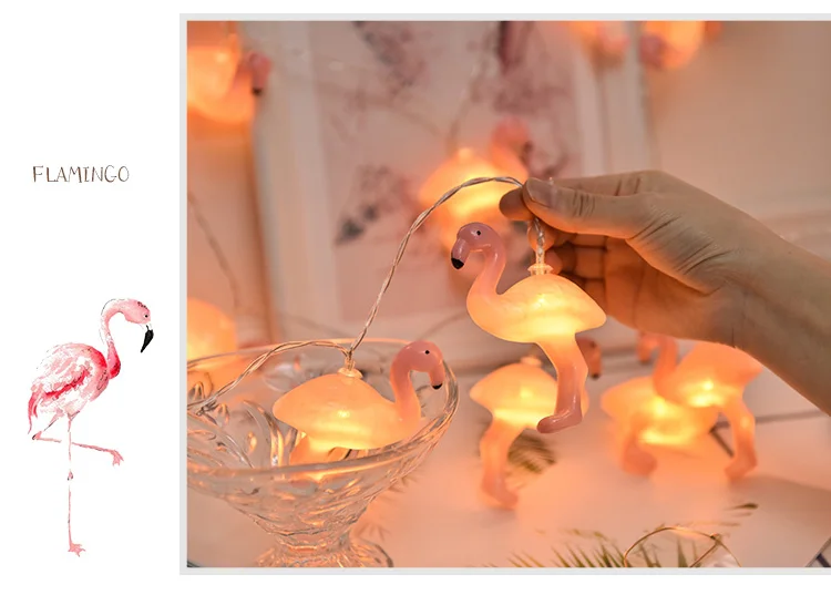 40Led Fairy Blue Unicorn Whale Flamingo Battery Plug String Light Luminaria 6m LED Decor For Christmas Garland Wedding gerlyanda