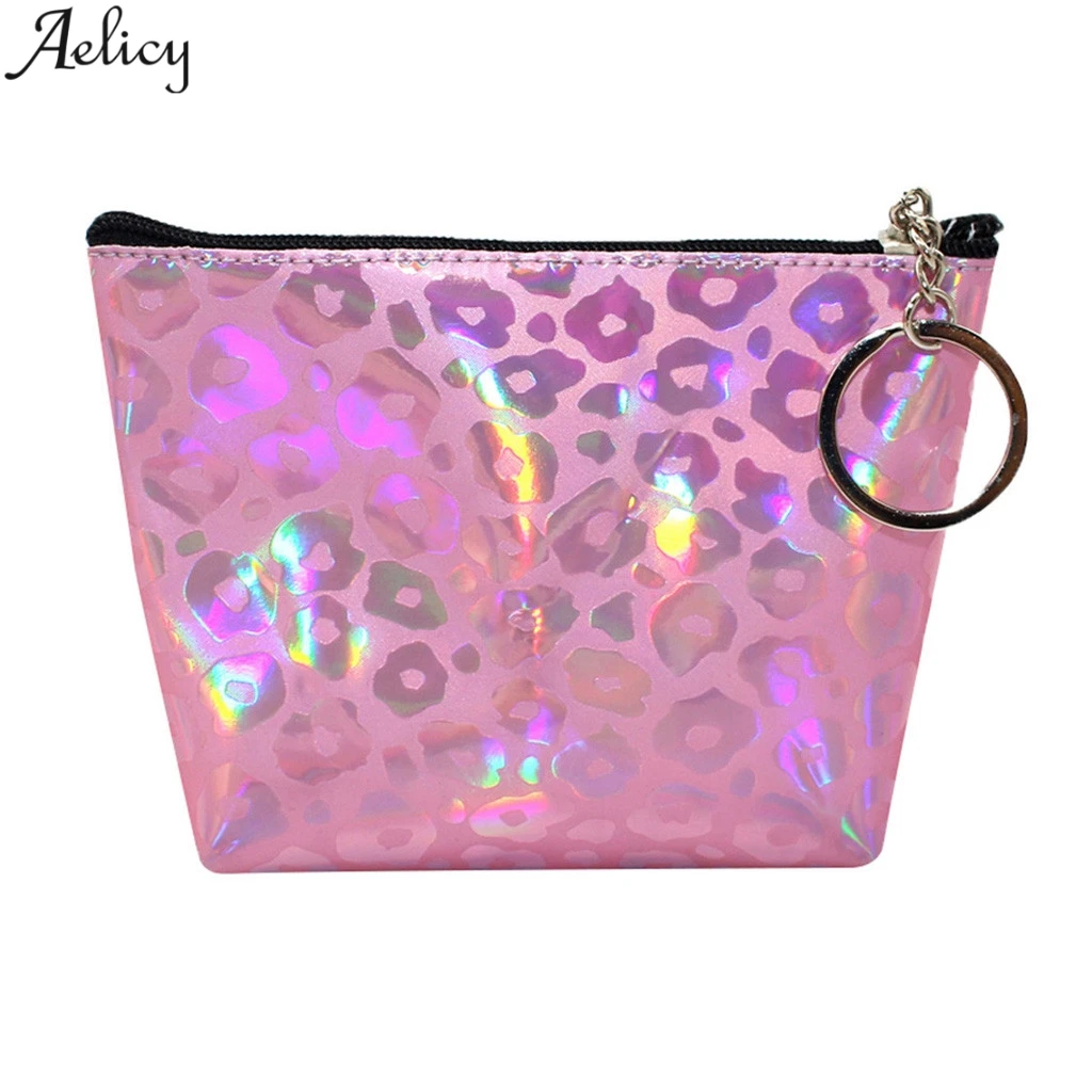 

Aelicy Women Mini Wallets Small Capacity With Leopard Print Pouch Key Holder Versatile Zipper Day Clutches Light Wallets New
