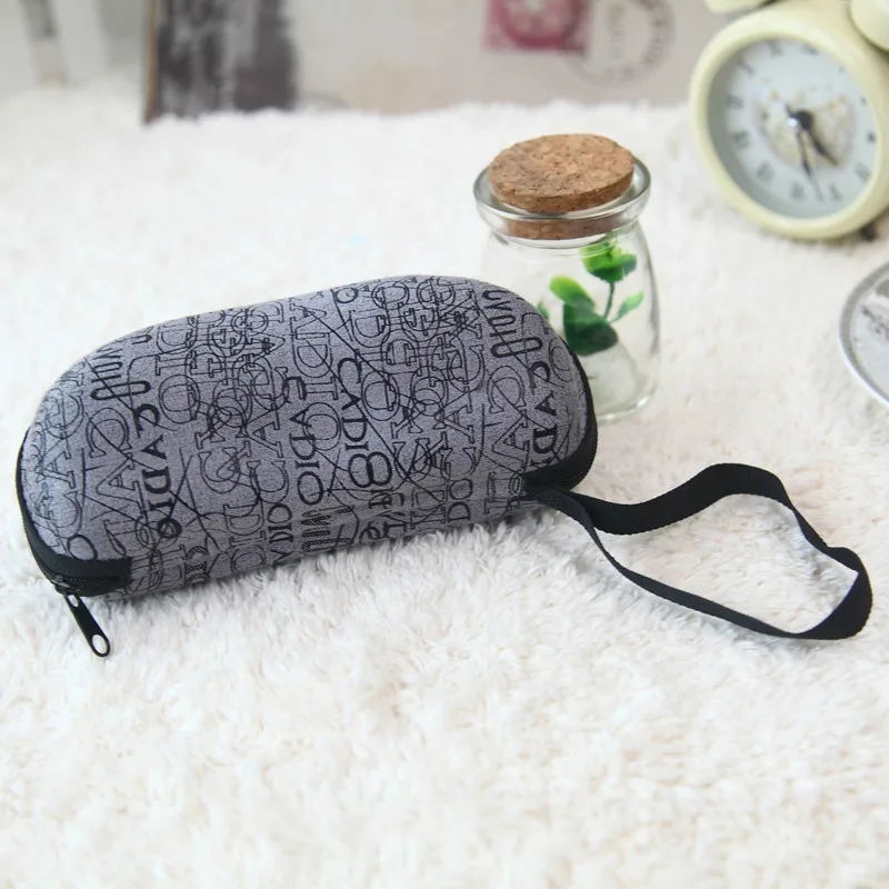 

Zipper Letter Pattern Sunglasses Case Eye Glasses Portable Holder Protector Box