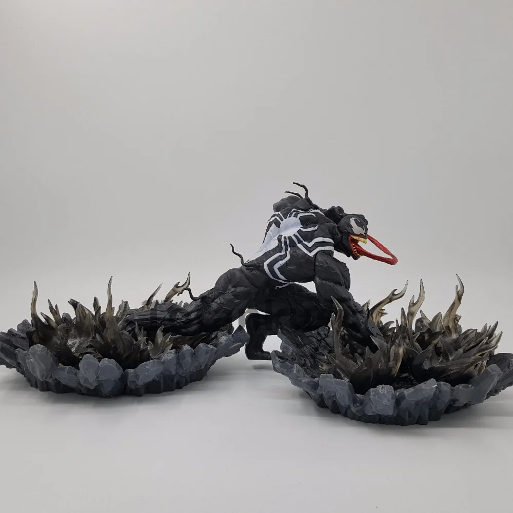 Venom фигурка ARTFX+ 180 мм DIY светодиодный черный эффект аниме Человек-паук Веном злодей Коллекционная модель игрушки Человек-паук