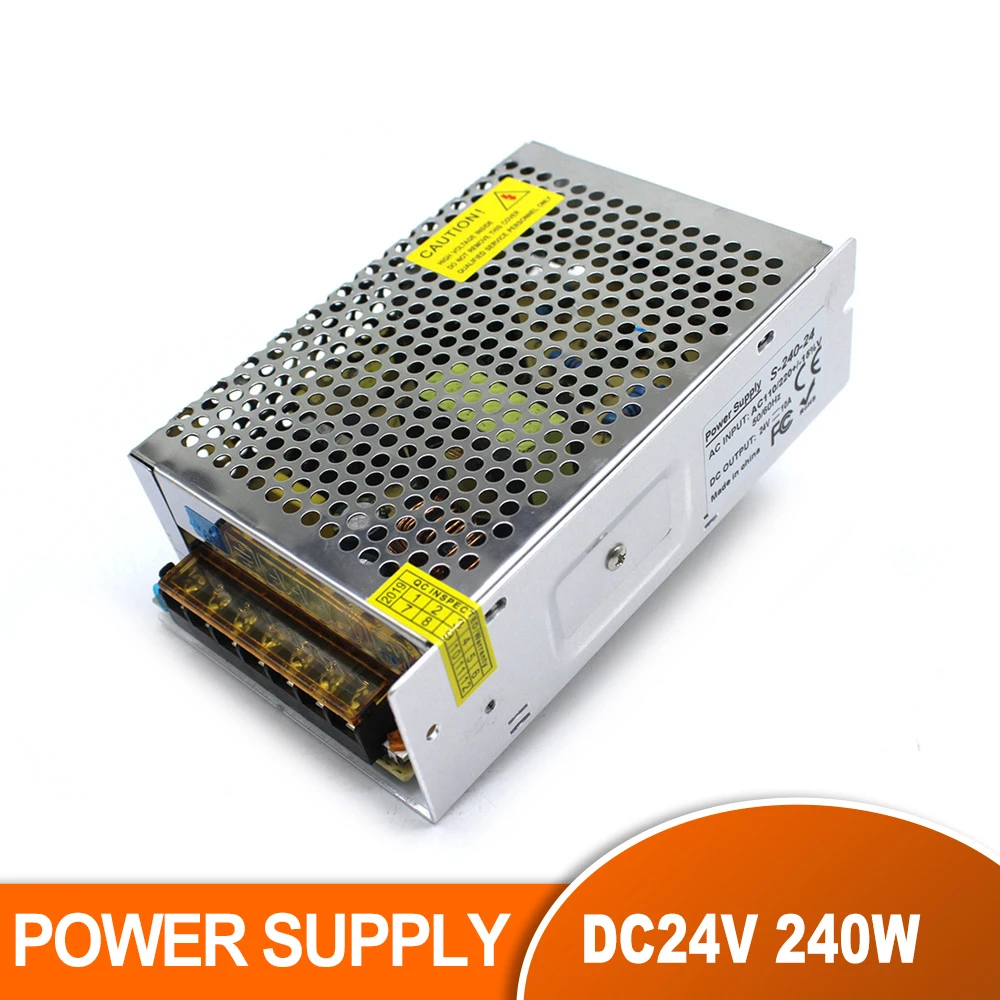 DC24V 10A 240 Вт импульсный источник питания светодиодный Мощность трансформатор питания 110 v 220 v AC-DC 24 V импульсивный источник питания для светодиодный полосы света CCTV 3D печати