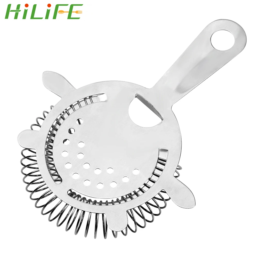 

HILIFE Cocktail Shaker Ice Strainer Bar Accessories Stainless Steel Filter Barware Bar Tools