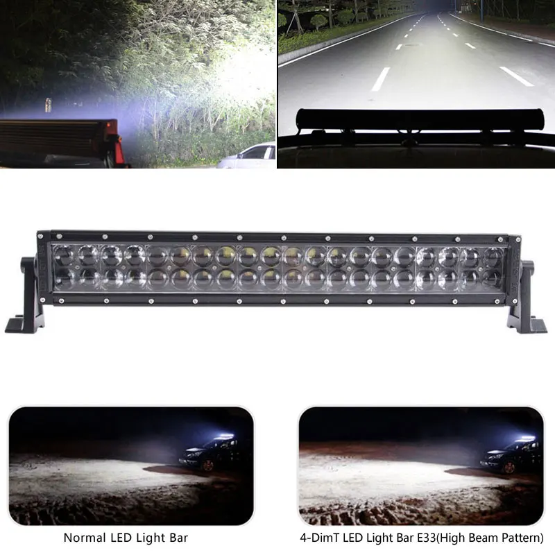 

200W 12V 24V 22Inch 4D Straight LED Work Light Bar Combo Beam ATV SUV UTE Truck UTV