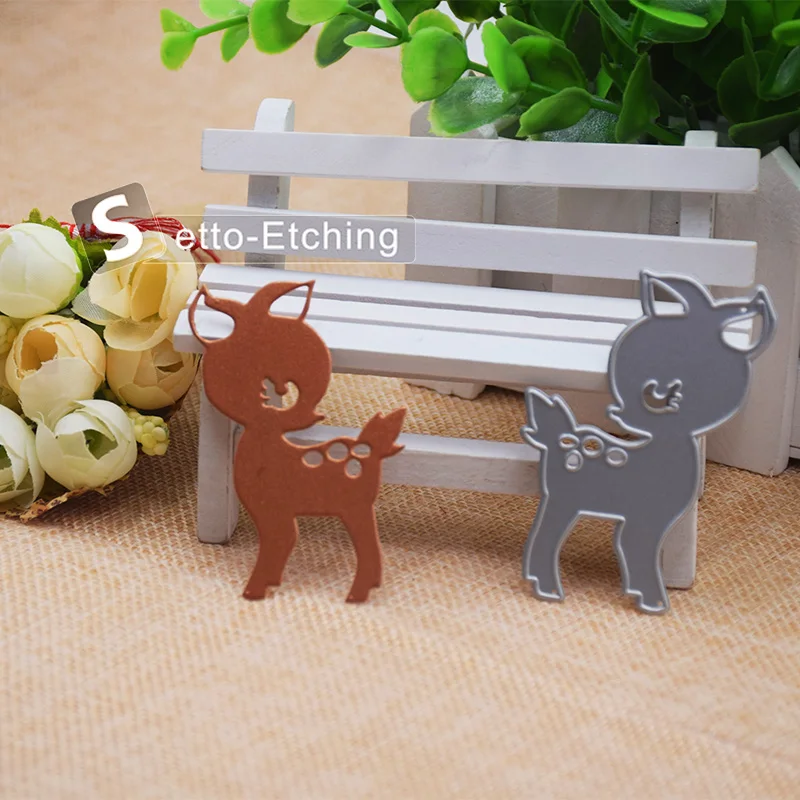 

2017 Hot Sale Deer Metal Cutting Dies Stencils for DIY Scrapbooking/photo album Decorative Embossing DIY Paper Cards Craft Gift