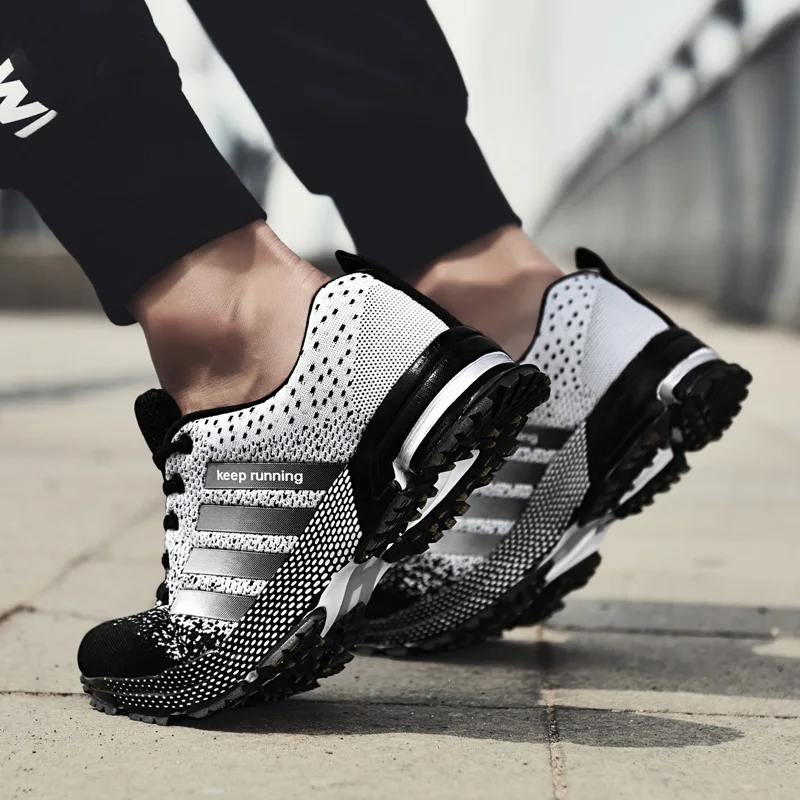 

Cheap Men Running Shoes Breathable Outdoor Sports Shoes Lightweight Sneakers for Women Comfortable Athletic Training Footwear