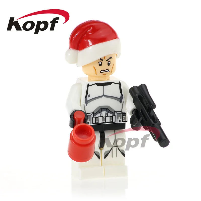 

XH 568 Super Heroes Merry Christmas Clone Trooper Jack Skellington Joker Building Blocks Action Figures Model Toys for Children